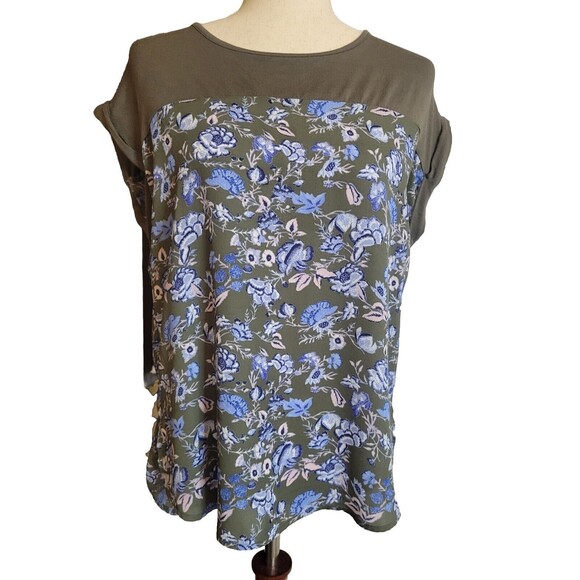 Hippie Rose Floral Top Short Sleeve Lightweight Medium - Picture 1 of 8